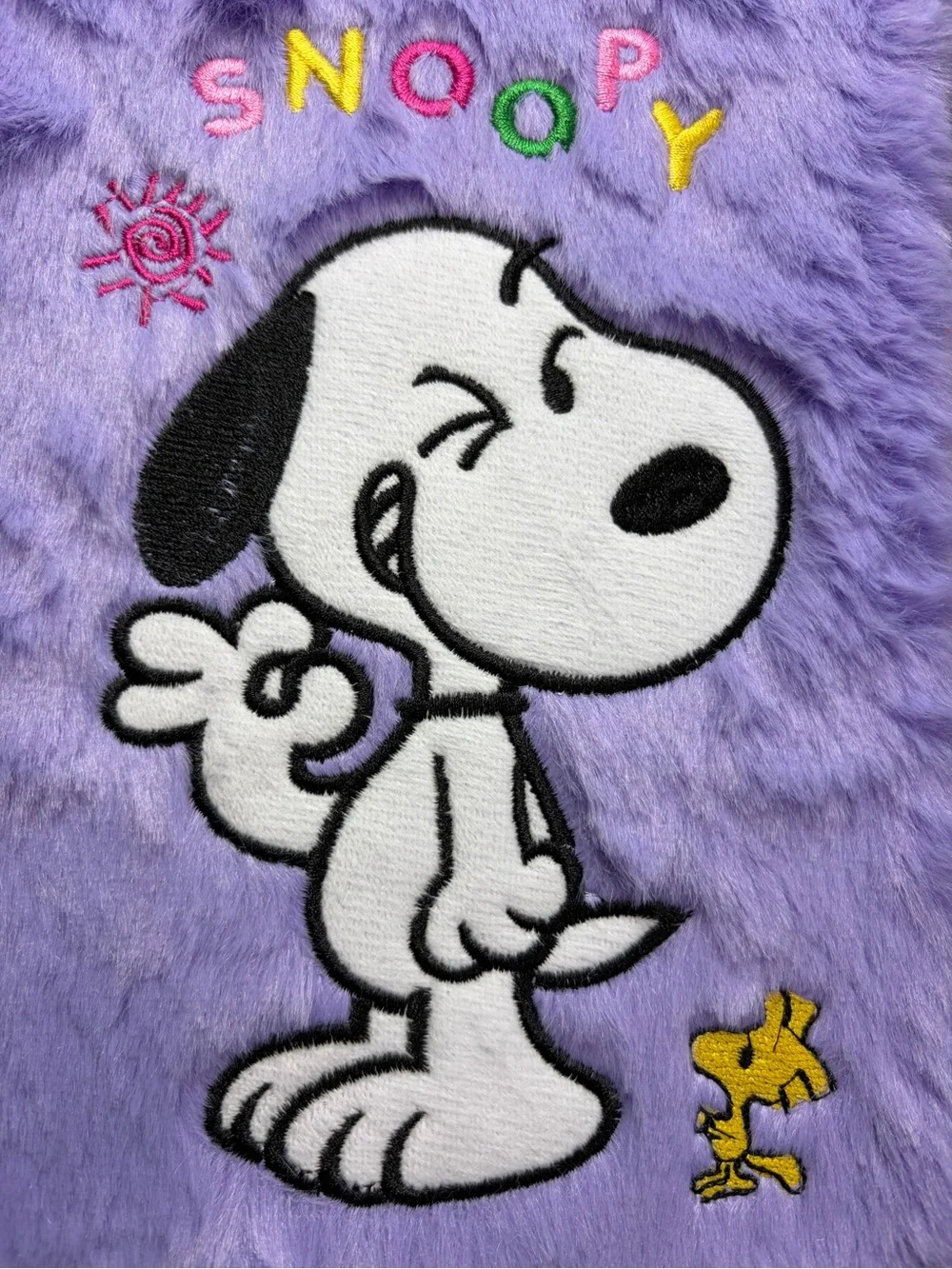3pcs Snoopy Plush Journal/Notebook Trio - Lavender, Aqua & Pink